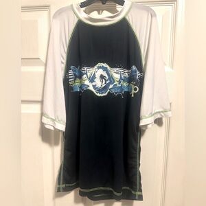 Boys Ocean Pacific Half Sleeve Rash Guard. Sz. 10-12.